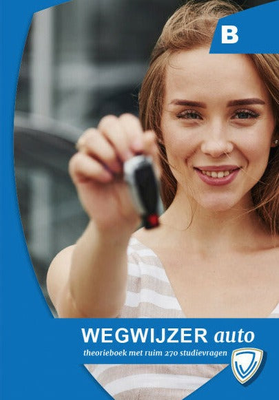 Wegwijzer in het verkeer personenauto